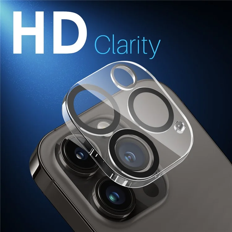 NORTHJO Para iPhone 14 Pro / 14 Pro Max Negro Círculos HD Lente de cámara Protector de Vidrio Templado 3D Cobertura Completa