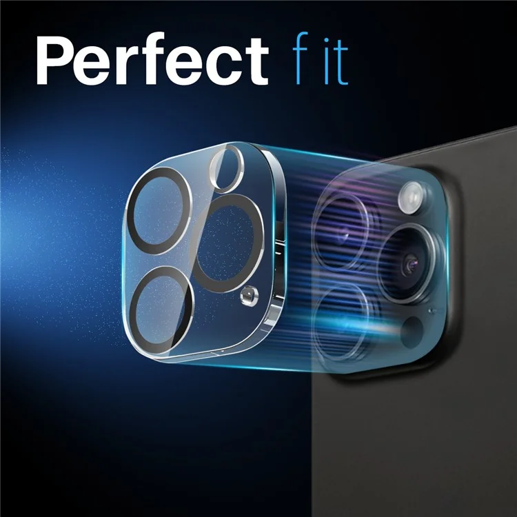 NORTHJO Para iPhone 14 Pro / 14 Pro Max Negro Círculos HD Lente de cámara Protector de Vidrio Templado 3D Cobertura Completa