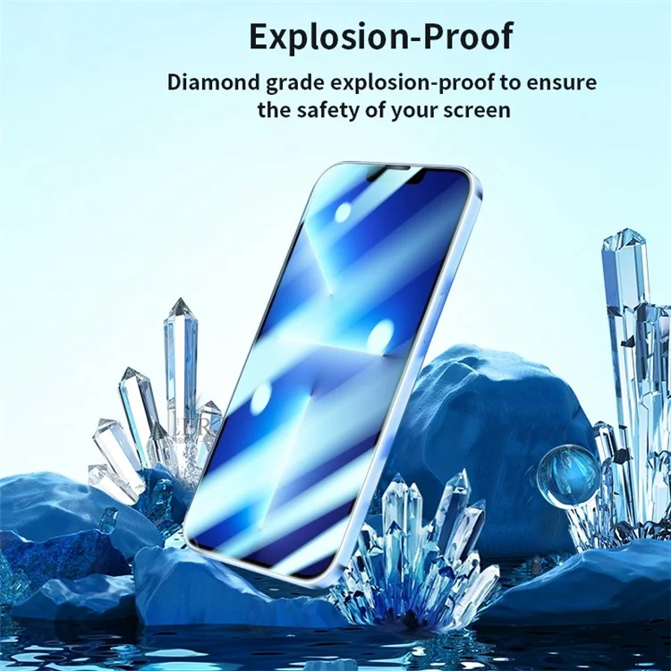 XUNDD For iPhone 14 Pro Max 6.7 inch Full Cover Tempered Glass Shatter-proof Screen Protector with Dust-proof Net and Installation Tool