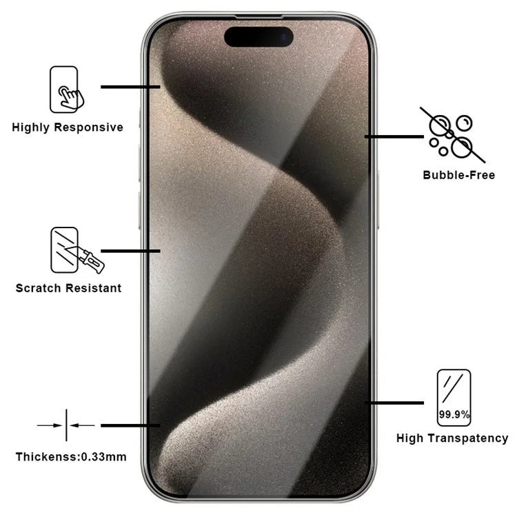 For iPhone 11 Screen Protector 0.33mm High Aluminum-Silicon Glass Film High Definition