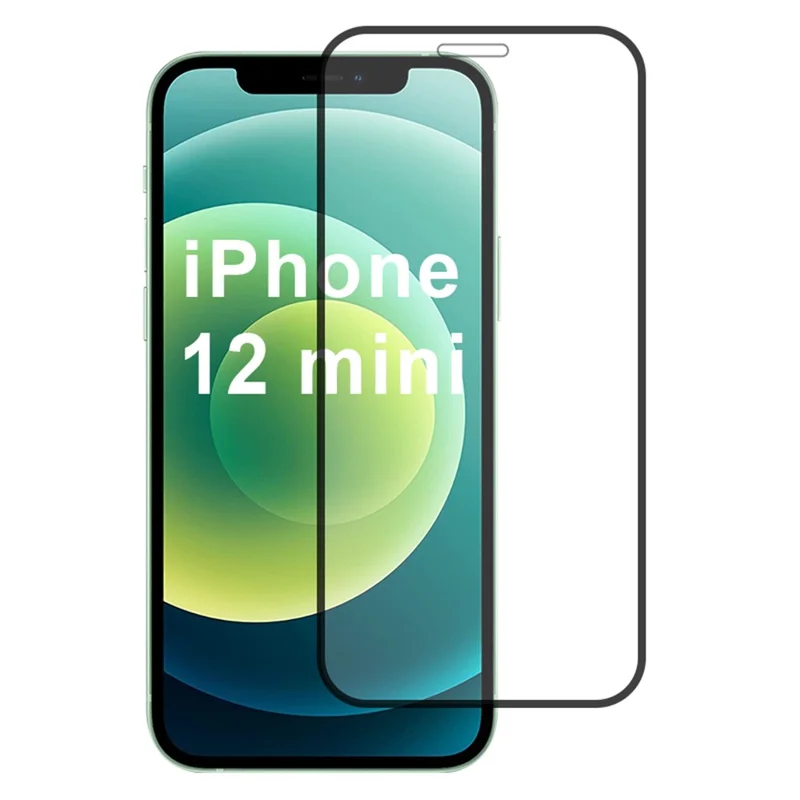 Für iPhone 12 mini 2.5D Displayschutzfolie aus hochwertigem Aluminium-Silizium-Glas, klar