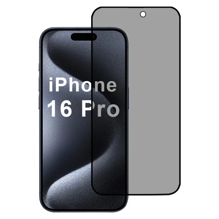 Para iPhone 16 Pro Privacy Screen Protector High Aluminum-Silicon Glass Anti-Peeping Film
