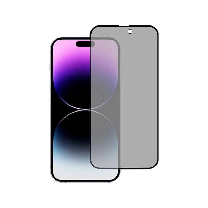 Para iPhone 14 Pro Protector de pantalla anti-espía 2.5D Cobertura completa Vidrio de alta aluminio-silicio