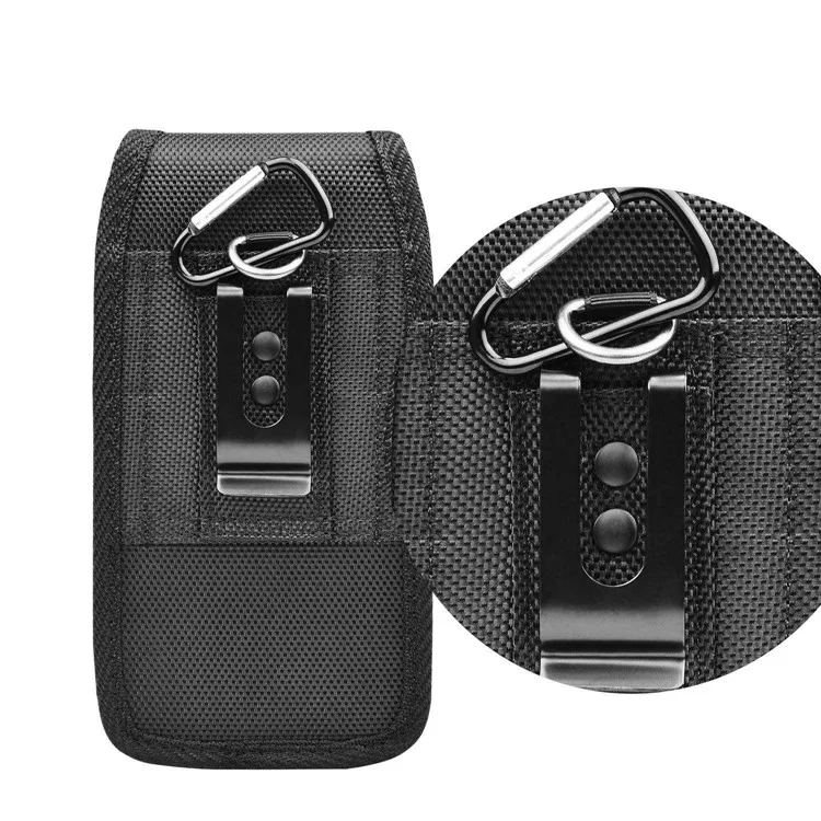 Nylon Phone Belt Clip Holster Carrying Pouch Card Holder Shockproof Oxford Cloth Vertical Waist Phone Case Bag, Size: XL