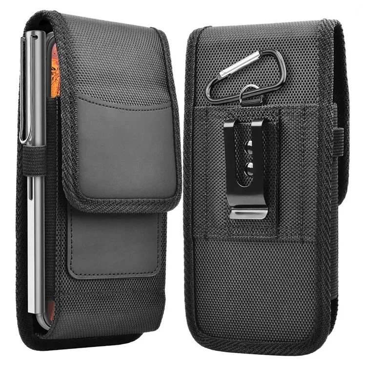 Universal Nylon Cellphone Holster Belt Clip Carrying Pouch Card Holder Oxford Cloth Vertical Waist Phone Case Bag, Size: XXL