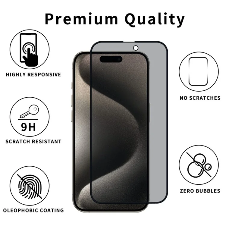 10 Unidades / Pacote Para Protetor de Tela iPhone 12 mini Seda Impressão 2,5D Anti-Espião de 28 Graus