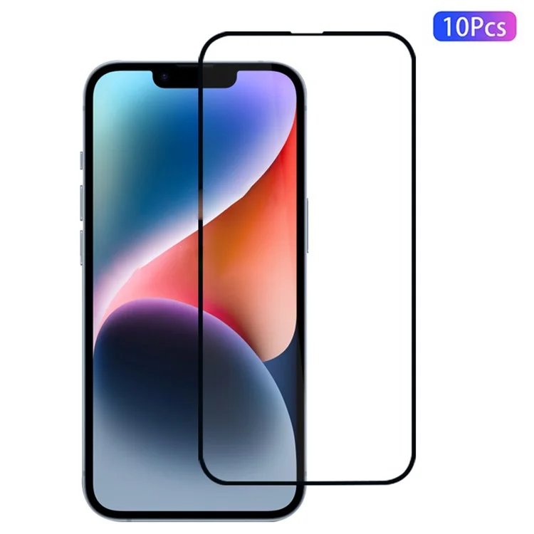 10Pcs For iPhone 14 Plus Full Glue Screen Protector High Aluminium-Silicon Film