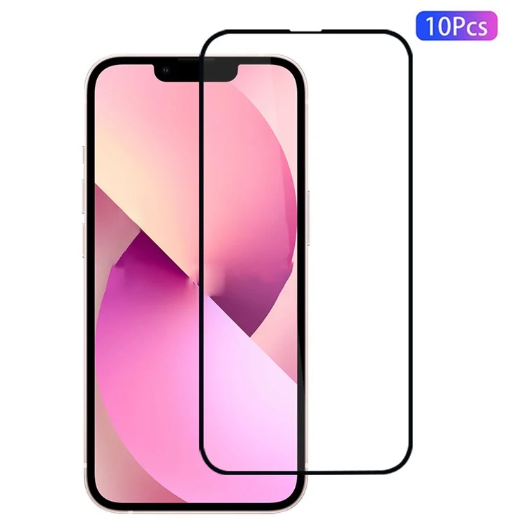 10Stück Bildschirmschutz für iPhone 13 mini, Seidendruckfolie mit Vollflächenabdeckung