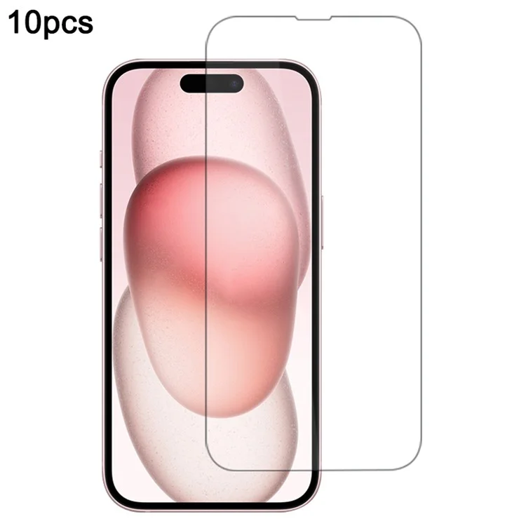 10 штук в упаковке для iPhone 16 защитная пленка для экрана 0.33 мм 2.5D высокоалюминиево-кремниевая стеклянная пленка