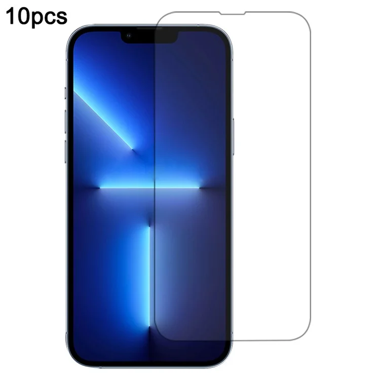 10Stück / Packung Für iPhone 13 Pro Displayschutzfolie 0,33 mm 2,5D Hochwertige Aluminium-Silizium-Glasfolie HD Klar