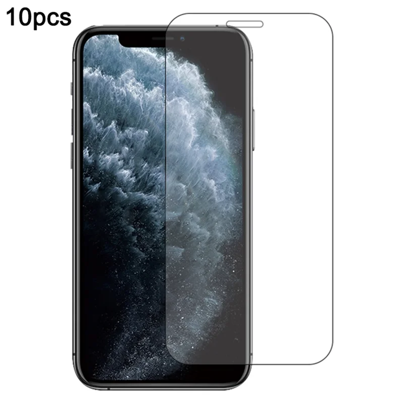 10Piezas / Paquete para iPhone 11 Pro Protector de pantalla Película de vidrio de alto aluminio-silicio 0.33 mm 2.5D