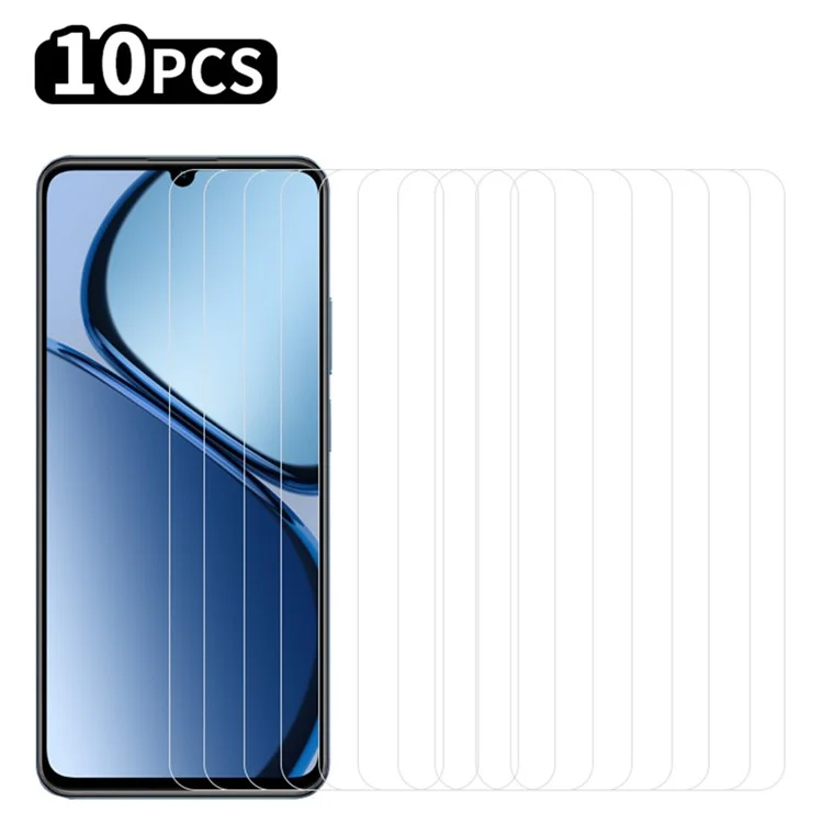 RURIHAI 10Stück Für Oppo A3 5G / Reno12 F 5G Bildschirmschutz 2.5D Hochwertige Aluminium-Silizium-Glasfolie