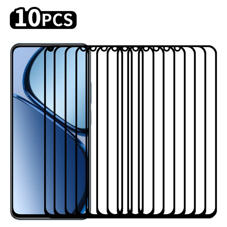 RURIHAI 10Pcs For Realme Note 60x 4G / C63 4G / C61 4G Secondary Hardening Screen Protector Full Glue 0.26mm 2.5D
