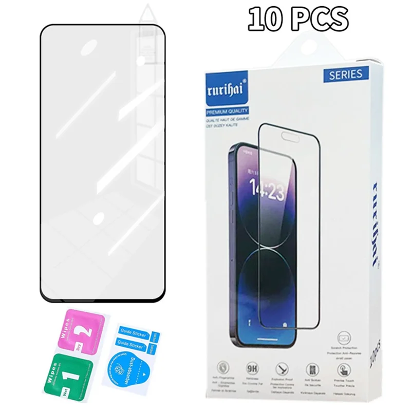 RURIHAI 10Pcs For Honor Play 60 Plus 5G Full Screen Protector High Aluminum-Silicon Glass Film
