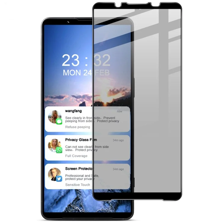 IMAK For Sony Xperia 1 VI Anti-Spy Privacy Full Screen Protector Tempered Glass Film