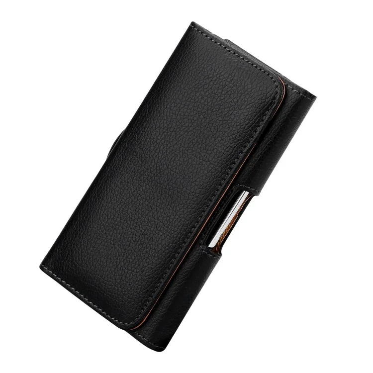 5.7 - 6.3 inch Litchi Texture Phone Case Horizontal PU Leather Holster Belt Clip Full Protection Waist Phone Bag, Size: XXL