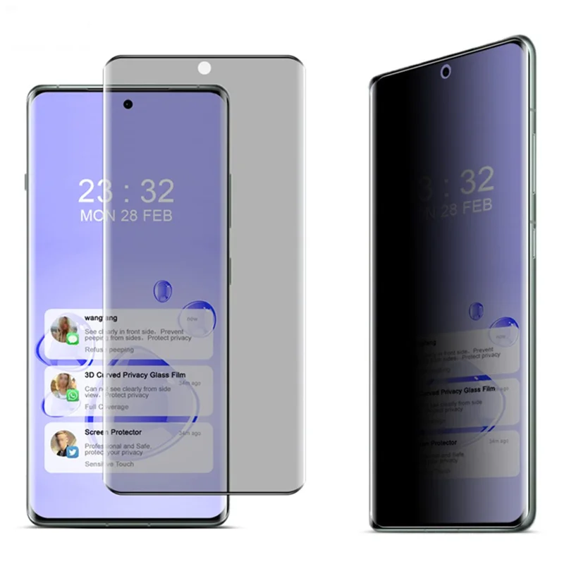 IMAK For OnePlus Ace 3 Pro 5G Anti-Spy Tempered Glass Screen Protector (No Edge Version)