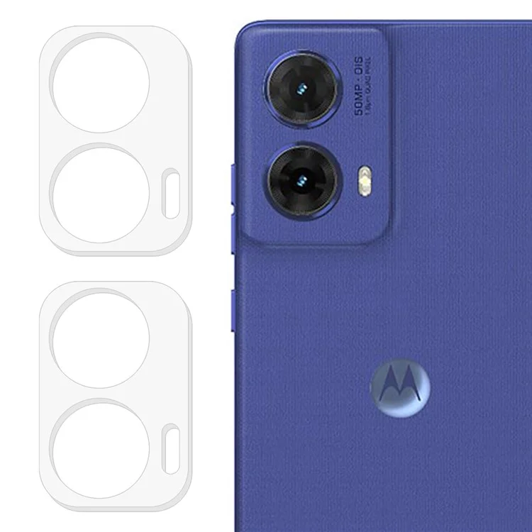 2 piezas para Motorola Moto G85 5G / S50 Neo 5G Protector de lente de cámara Película de vidrio templado de borde de arco 3D