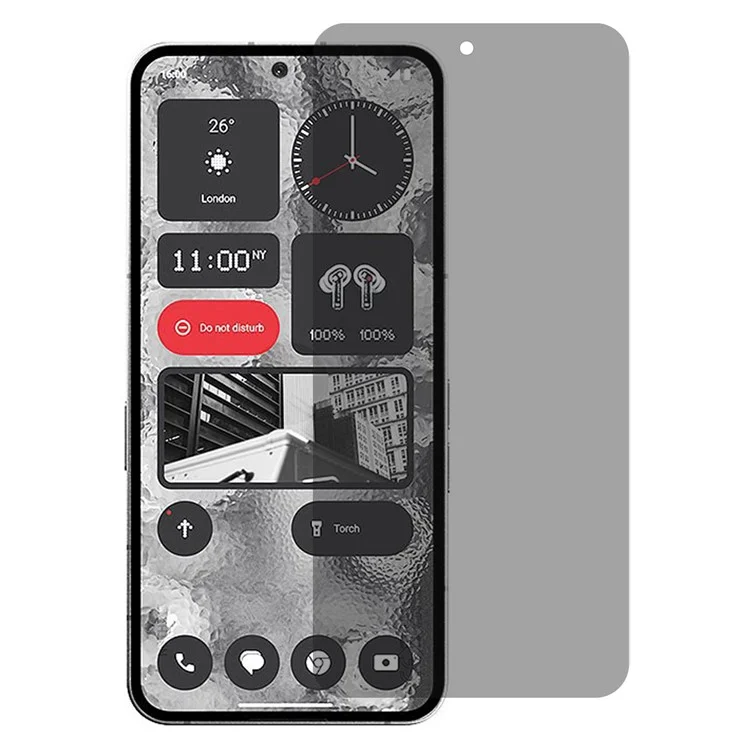 Per Nothing Phone (2) Anti-Spy High Aluminium-Silicon Glass Full Screen Protector