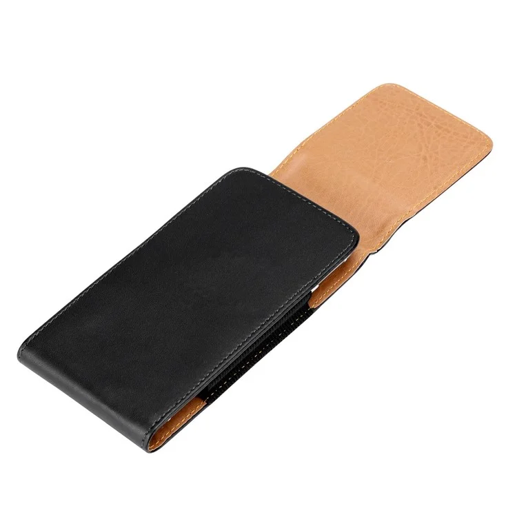 4.5-5.1 inch Mobile Phone Waist Bag PU Leather Vertical Holster Belt Hanging Bag, Size: L