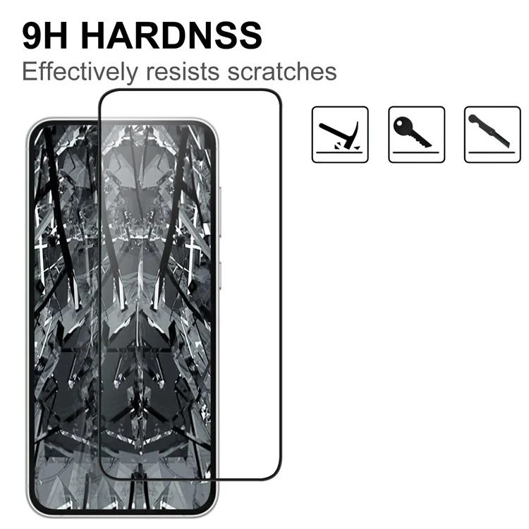 Para Samsung Galaxy S24 FE AGC Glass Screen Protector Full Glue Black Edge Screen Film