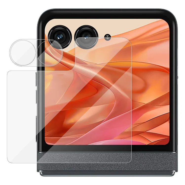 IMAK per Motorola Razr 50 5G / Razr 2024 5G Pellicola Obiettivo Fotocamera con Coperchio Lente Acrilico+Piccolo Proteggi Schermo