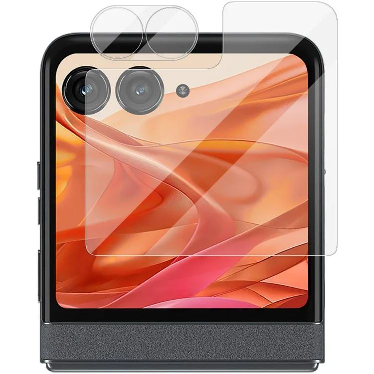 IMAK per Motorola Razr 50 5G / Razr 2024 5G Pellicola Obiettivo Fotocamera con Coperchio Lente Acrilico+Piccolo Proteggi Schermo