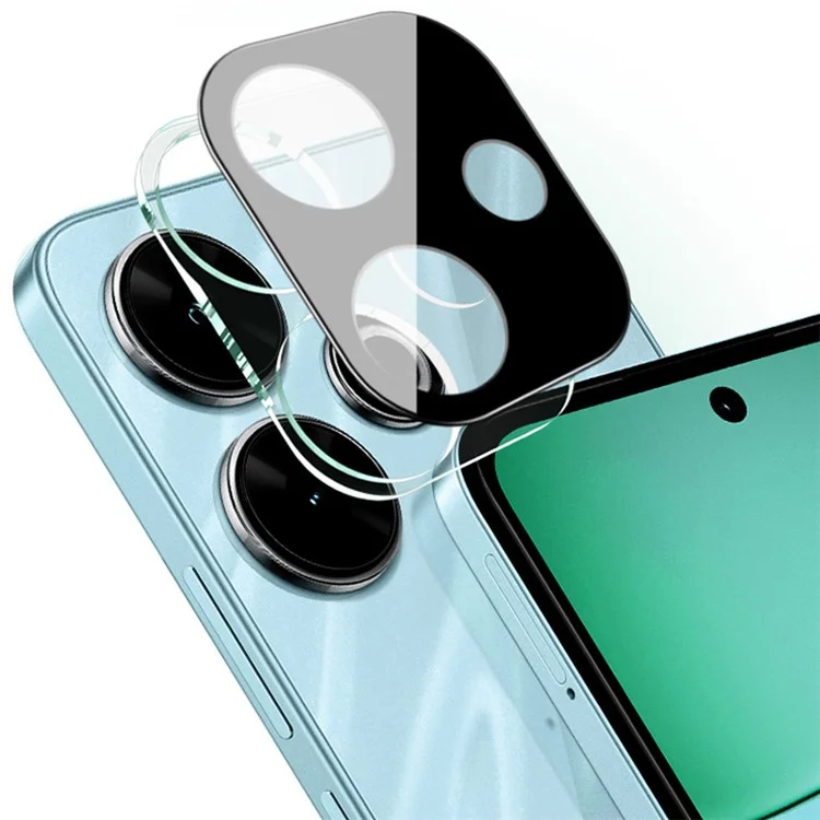 IMAK For Xiaomi Redmi 13 5G / 13 4G / Note 13R 5G / Poco M6 4G Camera Lens Protector+Acrylic Cap (Black Version)