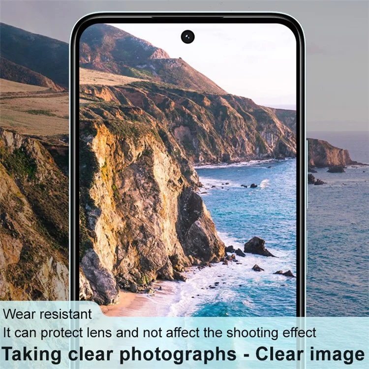 IMAK For Xiaomi Redmi 13 5G / 13 4G / Note 13R 5G / Poco M6 4G Camera Lens Protector+Acrylic Cap (Black Version)