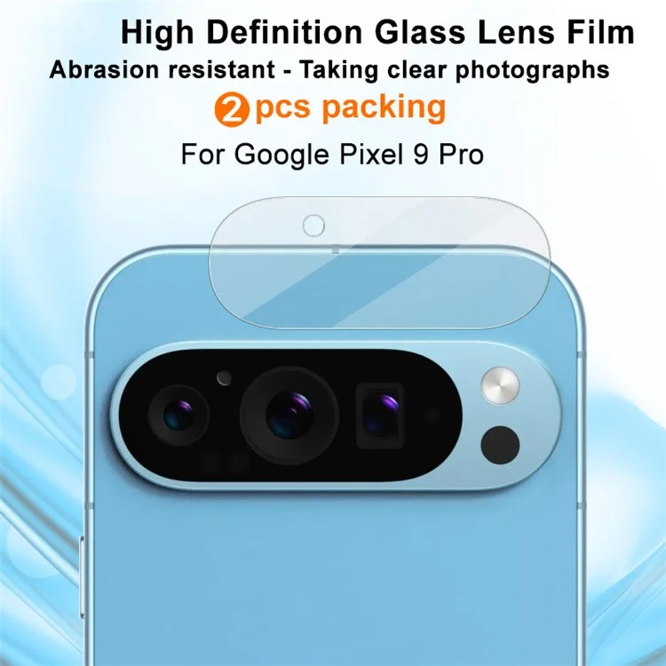 IMAK 2 шт. Для Google Pixel 9 Pro Защитная пленка на объектив камеры Закаленное стекло HD Задняя пленка для объектива (Версия с уменьшенным размером)