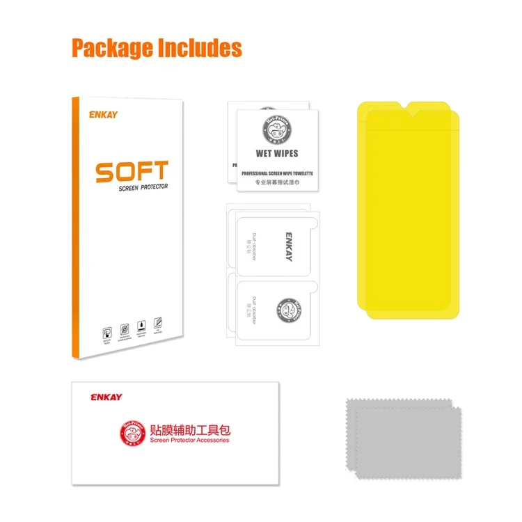ENKAY HAT PRINCE 2Pcs для защитной пленки Samsung Galaxy Xcover7 Bubble-Free Hydrogel Screen Film