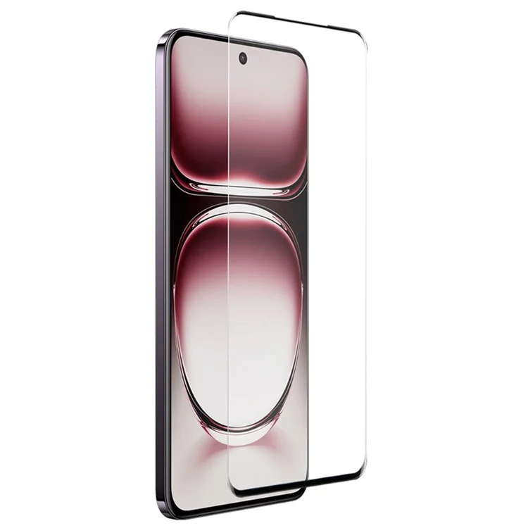 NORTHJO A+ For Oppo Reno12 5G (Global) / Reno12 Pro 5G (Global) Screen Protector Tempered Glass 3D Curved Film - Black