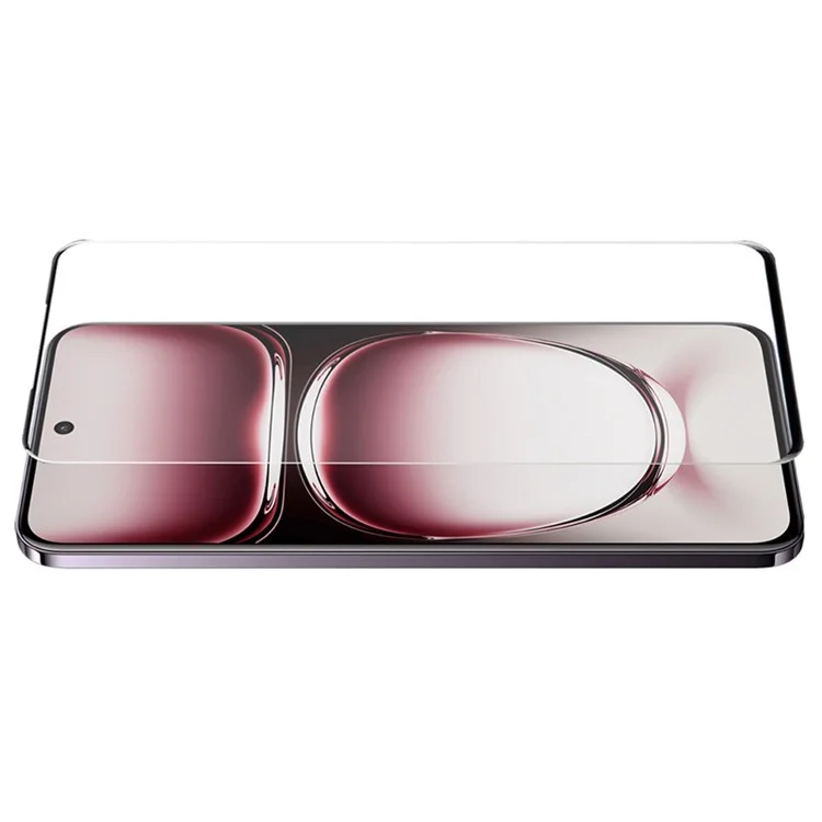 NORTHJO A+ For Oppo Reno12 5G (Global) / Reno12 Pro 5G (Global) Screen Protector Tempered Glass 3D Curved Film - Black