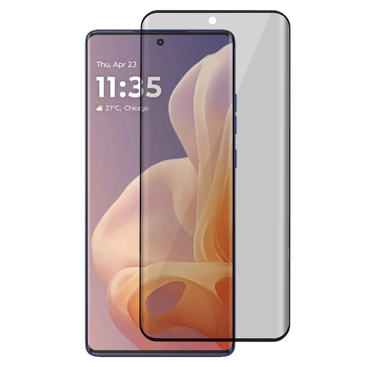 Para Motorola Moto G85 5G / S50 Neo 5G Anti-Spy Protector de Pantalla Pegamento Lateral Película de Vidrio Templado