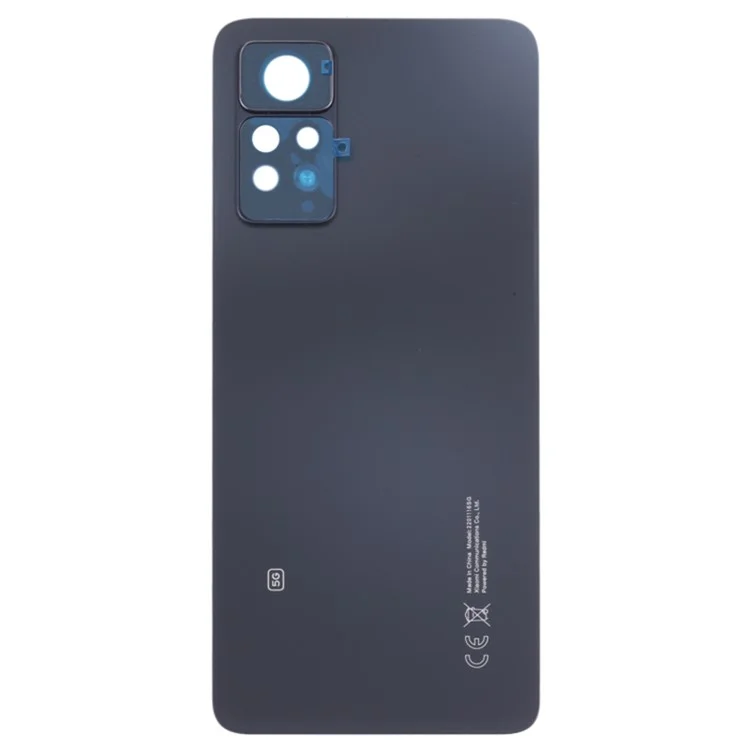 Para Xiaomi Redmi Note 11 Pro 5G (Qualcomm) 21091116I, 2201116SG Carcasa de batería OEM con anillo de la cámara Cubierta del objetivo de repuesto (sin lente de vidrio) - Negro