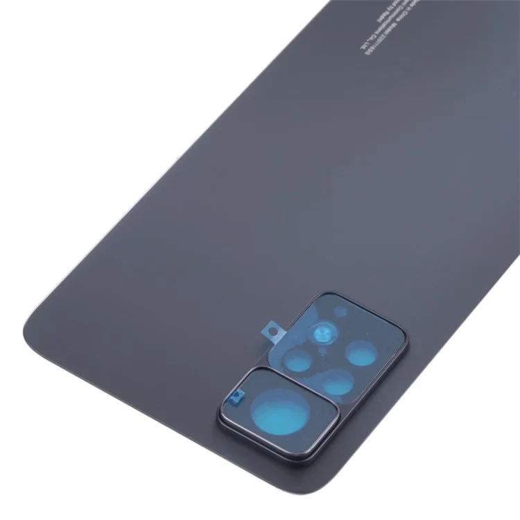 Para Xiaomi Redmi Note 11 Pro 5G (Qualcomm) 21091116I, 2201116SG Carcasa de batería OEM con anillo de la cámara Cubierta del objetivo de repuesto (sin lente de vidrio) - Negro