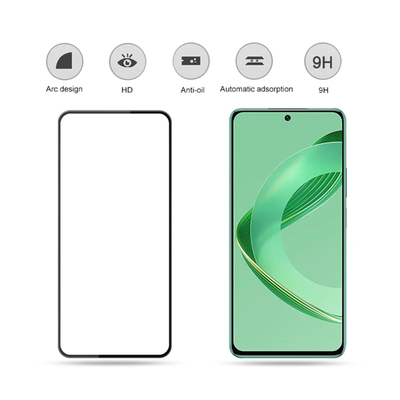 MOCOLO For Huawei nova 12 SE 4G / nova 11 SE Screen Protector Tempered Glass Film 9H Hardness - Black