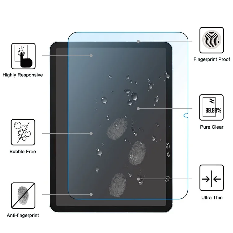 Anti-Blaulicht-Displayschutzfolie für iPad 10.9 (2022), Augenschutz Gehärtetes Glas Vollbildschutz, ultraklarer Film