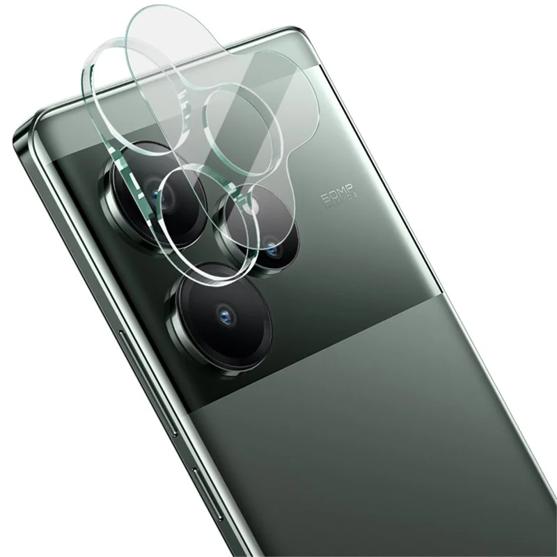 IMAK For Realme GT 6 5G Tempered Glass Camera Lens Protector + Acrylic Lens Cap