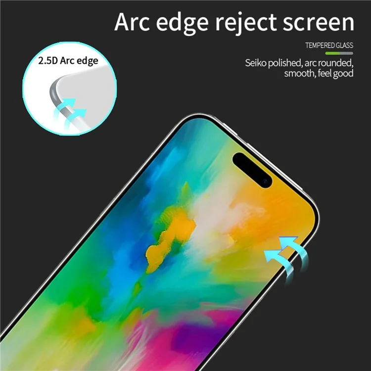 PINWUYO JK Series-2 für iPhone 16 Pro Full Screen Protector Full Glue High Transparency