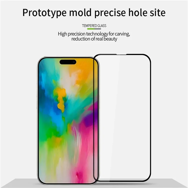 PINWUYO JK Series-2 für iPhone 16 Pro Full Screen Protector Full Glue High Transparency
