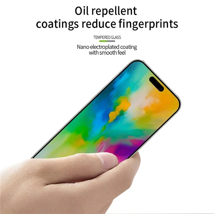 PINWUYO JK Series-2 für iPhone 16 Pro Full Screen Protector Full Glue High Transparency