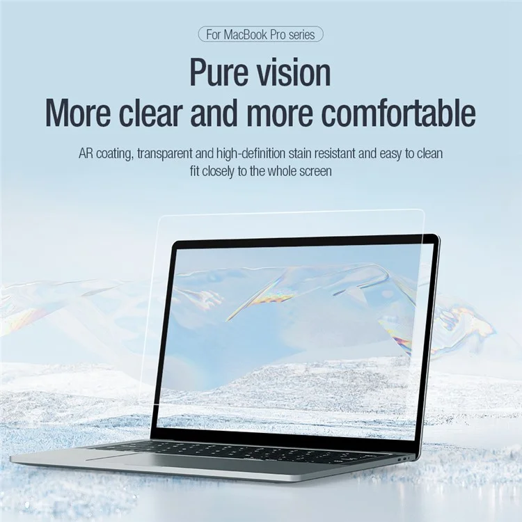 Nillkin Pure Series Per MacBook Pro 14 Pollici (2021) AGC Glass Anti-riflessione Protettore a Schermo a Schermo Ultra Clear Film a Prova di Esplosione
