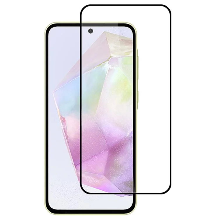 Per Samsung Galaxy A35 5G Protezione dello schermo 2.5D Pellicola in seta a stampa completa Colla completa