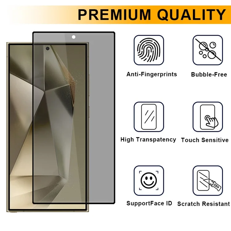 Für Samsung Galaxy S24 Ultra Bildschirmschutz 2.5D True 28-Grad Anti-Peeping