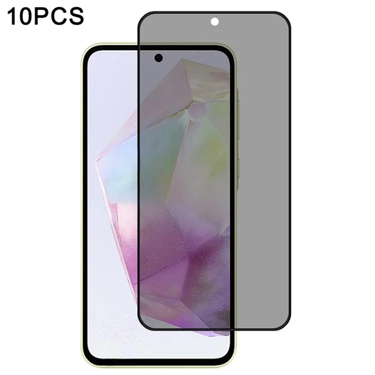 10 pezzi / confezione per Samsung Galaxy A35 5G Protezione dello schermo 28 gradi Anti Spy 2,5D Seta Stampa Film