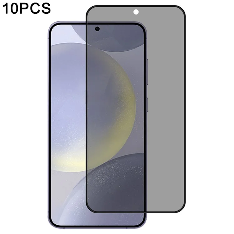 10 Stück / Packung für Samsung Galaxy S24 Displayschutzfolie 28-Grad-Anti-Spionage 2,5D Seidendruck-Film