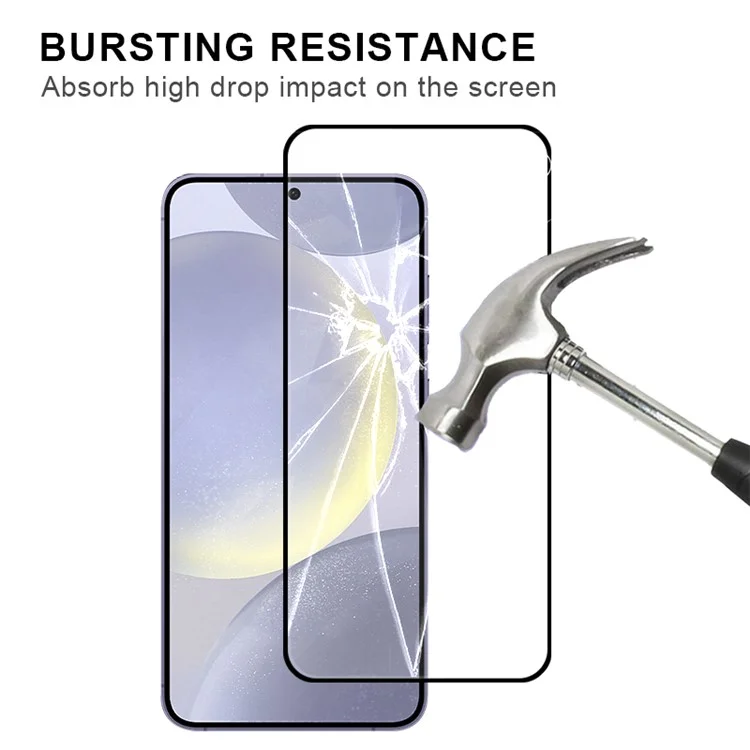 10 Stück / Packung für Samsung Galaxy S24 Displayschutzfolie 28-Grad-Anti-Spionage 2,5D Seidendruck-Film