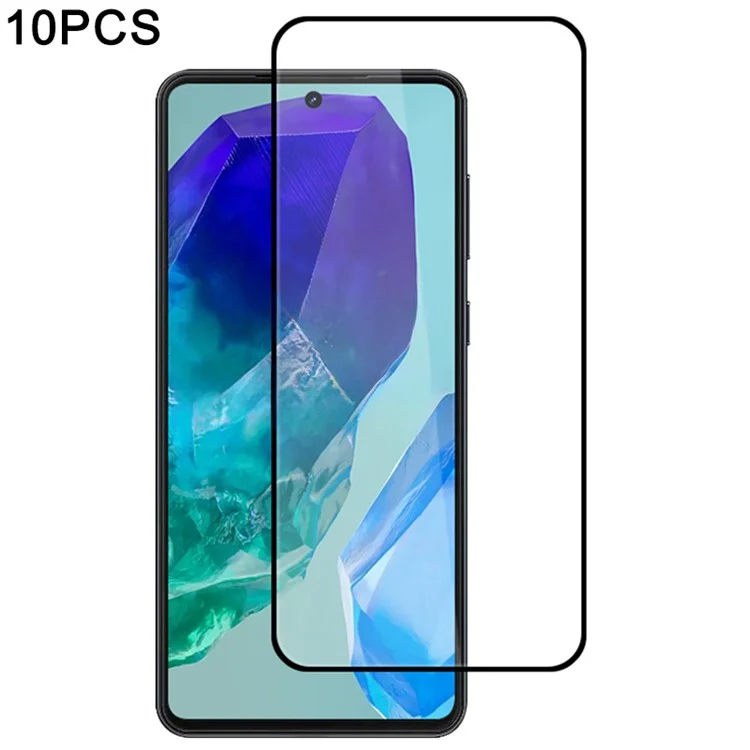 10Pcs For Samsung Galaxy M55 5G  /  C55 5G  /  F55 5G Screen Protector Silk Printing Edge Full Coverage