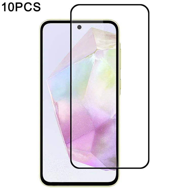 10Stück für Samsung Galaxy A35 5G Bildschirmschutz Seidendruckkante Volle Abdeckung
